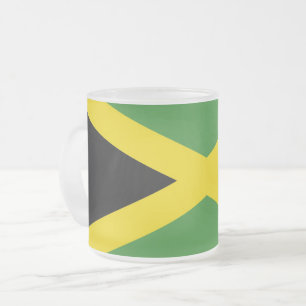 Givré Petite tasse en verre dépoli avec drapeau de la Ja