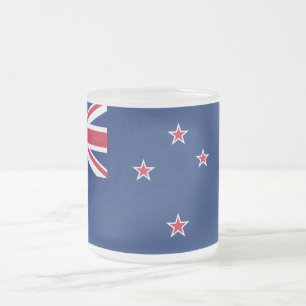 Givré Petite tasse en verre dépoli avec drapeau de la No
