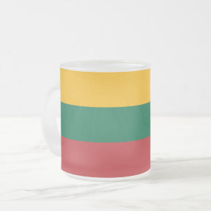 Givré Petite tasse en verre dépoli avec drapeau de Litua