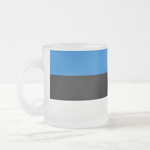 Givré Petite tasse en verre dépoli avec drapeau d'Estoni