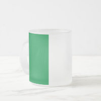 Petite tasse en verre dépoli avec drapeau d'Irland