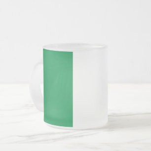 Givré Petite tasse en verre dépoli avec drapeau d'Italie
