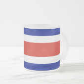 Givré Petite tasse en verre dépoli avec drapeau du Costa (Devant droit)