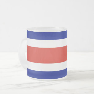 Givré Petite tasse en verre dépoli avec drapeau du Costa