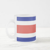Givré Petite tasse en verre dépoli avec drapeau du Costa (Gauche)
