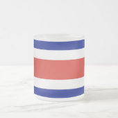 Givré Petite tasse en verre dépoli avec drapeau du Costa (Centre)