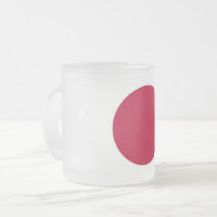 Petite tasse en verre dépoli avec drapeau du Japon