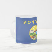 Givré Petite tasse en verre dépoli avec drapeau du Monta (Devant gauche)