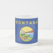 Givré Petite tasse en verre dépoli avec drapeau du Monta (Centre)