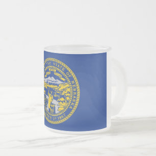 Givré Petite tasse en verre dépoli avec drapeau du Nebra