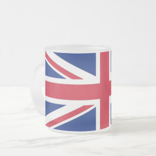 Givré Petite tasse en verre dépoli avec drapeau du Royau