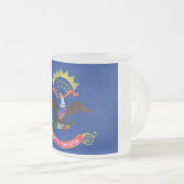 Givré Petite tasse en verre dépoli avec le drapeau Dakot (Devant droit)
