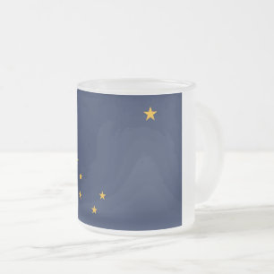 Givré Petite tasse en verre dépoli avec le drapeau de l'