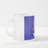 Givré Petite tasse en verre dépoli avec le drapeau du Mi (Gauche)