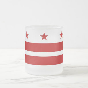 Givré Petite tasse en verre dépoli avec le drapeau Washi
