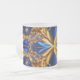 Givré Petite tasse en verre dépoli avec Suède Couleurs