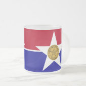 Givré Petite tasse en verre dépoli - drapeau de Dallas (Devant droit)
