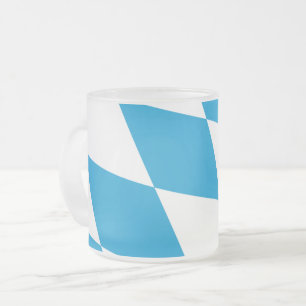 Givré Petite tasse en verre dépoli - drapeau de la Baviè