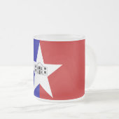 Givré Petite tasse en verre dépoli - drapeau de San Anto (Devant droit)