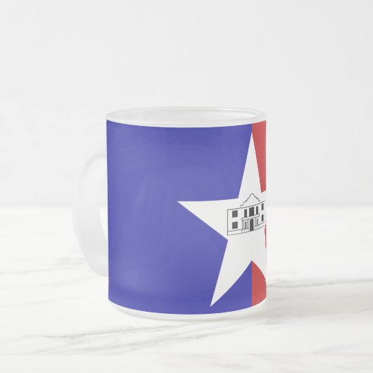 Givré Petite tasse en verre dépoli - drapeau de San Anto (Devant gauche)