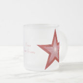 Givré Red Star 'Your Text' tasse à deux tons blanc (Devant droit)