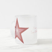 Givré Red Star 'Your Text' tasse à deux tons blanc (Devant gauche)