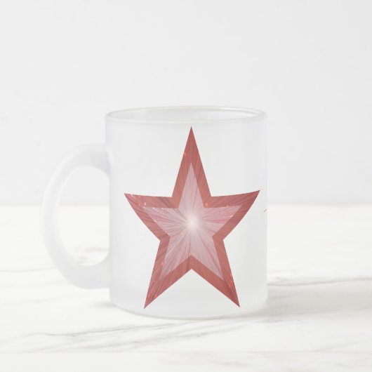 Givré Red Star 'Your Text' tasse à deux tons blanc (Gauche)