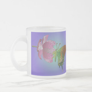 Givré Swallowtail sur Magnolia 10 z tasse en verre
