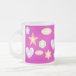 Givré Tasse à motifs de forme de couleur rose
