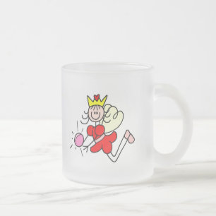 Givré Tasse avec personnage bâton avec boule de cristal