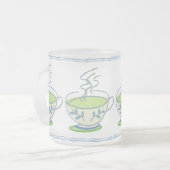 Givré Tasse bleue de service à thé (Devant gauche)