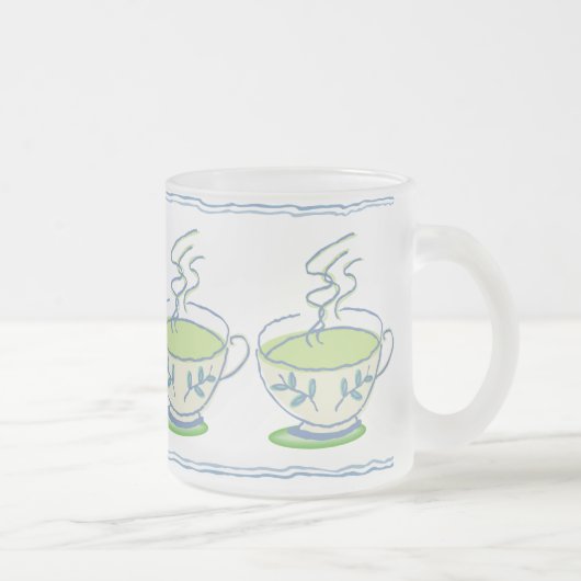 Givré Tasse bleue de service à thé (Droit)