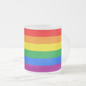 Givré Tasse de café avec drapeau de fierté de progrès LG (Devant droit)