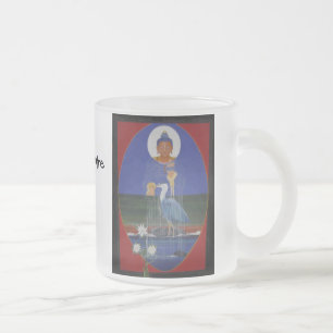 Givré Tasse de café bleue de centre de bouddhiste zen d