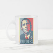 Givré Tasse de café d'Obama '08 - "PROGRÈS " (Gauche)