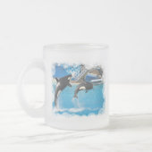 Givré Tasse de café en verre de baleines d'orque (Gauche)