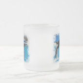 Givré Tasse de café en verre de baleines d'orque (Centre)