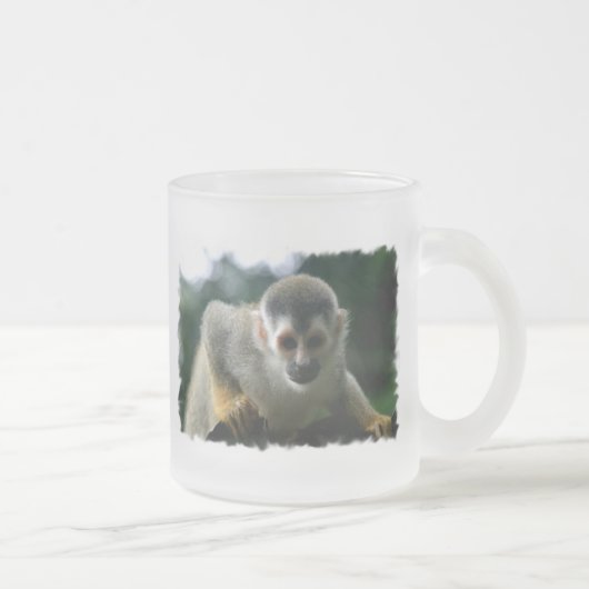 Givré Tasse de café en verre de singe d'araignée (Droit)