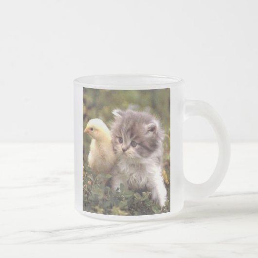 Givré Tasse de chaton et de poussin de bébé (Droit)