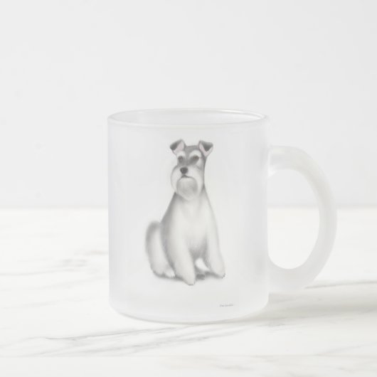 Givré Tasse de chien de Schnauzer miniature (Droit)
