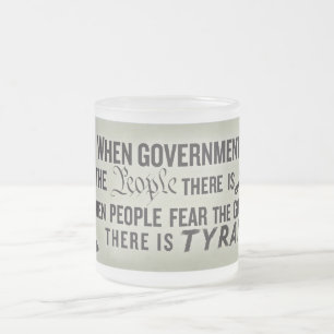 Givré Tasse de citation de liberté de Jefferson