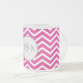 Givré Tasse de monogramme de Chevron (Devant droit)