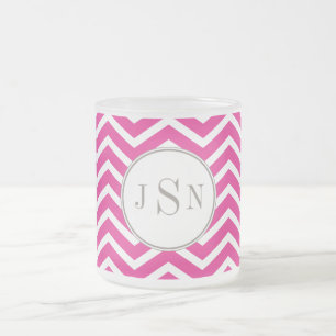 Givré Tasse de monogramme de Chevron