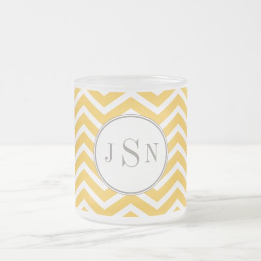 Givré Tasse de monogramme de Chevron (Centre)
