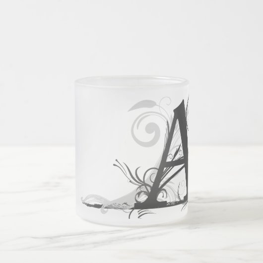Givré Tasse décorée d'un monogramme de "A" - (Centre)