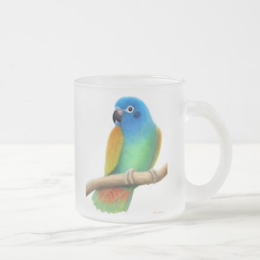 Givré Tasse dirigée bleue de perroquet de Pionus (Droit)