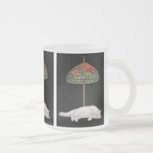 Givré Tasse en verre de lampe à bronzer de chat en verre