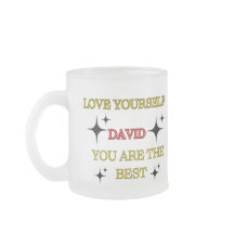 Tasse en verre dépoli aimez-vous vous êtes le meil