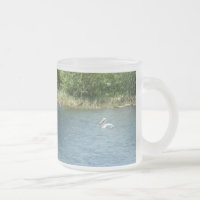 Tasse en verre dépoli Pélican