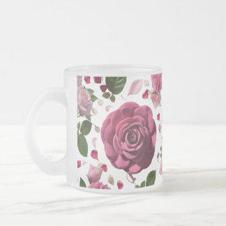 Givré Tasse en verre dépoli Rose Magenta Luxe | Premium